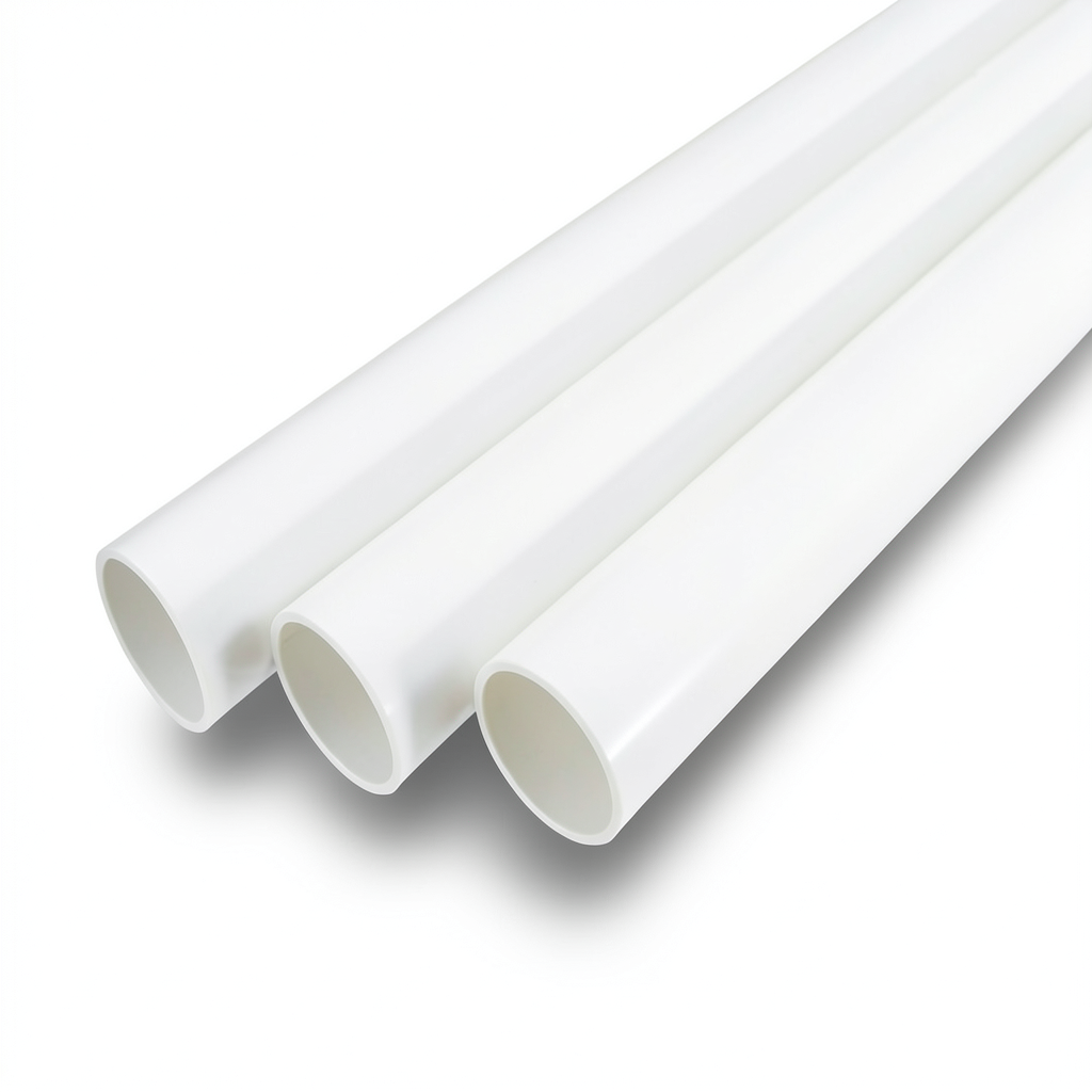 مواسير UPVC جدول 80 مقاس ½ 1 إنش سمك 5.08 مم لون أبيض