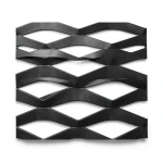 Hot Rolled Black Steel Expanded Metal Mesh Mazyoon Thickness 3 mm Width 1.22 m Length 6 m