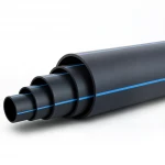 HDPE Polyethylene Pipe  PN 12.5 Bar [PE 100] OD 315 mm  SDR 11  Color Black with Blue Stripes | Almona Factory