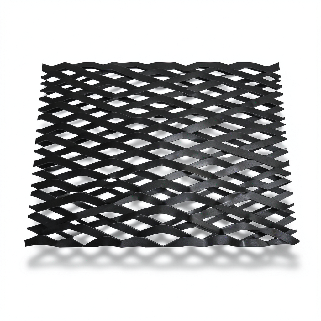 Hot Rolled Black Steel Expanded Metal Mesh 3 mm Thickness 1.22x2 m