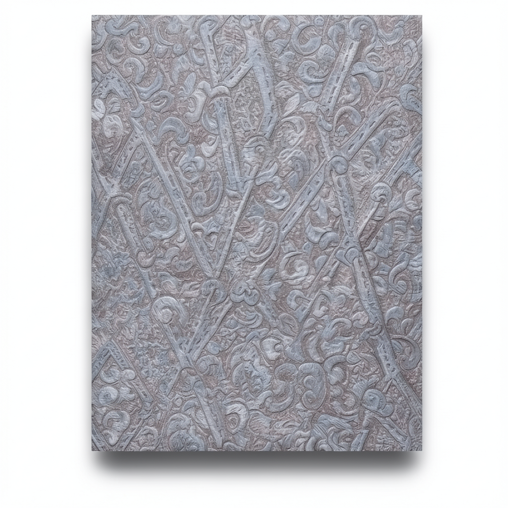 Italian Wallpaper Patterned Design Gray Color, Size 10m x 0.70m, Model rc16030