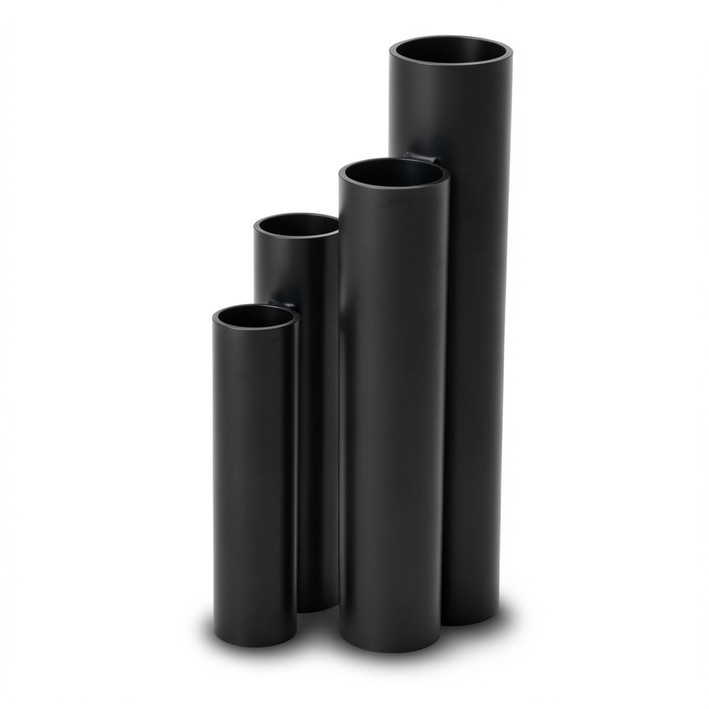مواسير HDPE SDR 26 قطر خارجي 125 مم سمك 4.8 مم لون أسود