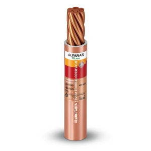 سلك كهرباء الفنار 70 mm2 450/750 فولت، موصل نحاس مجدول، عزل PVC مقاوم للحرارة، طول 100 ياردة | شركة الفنار