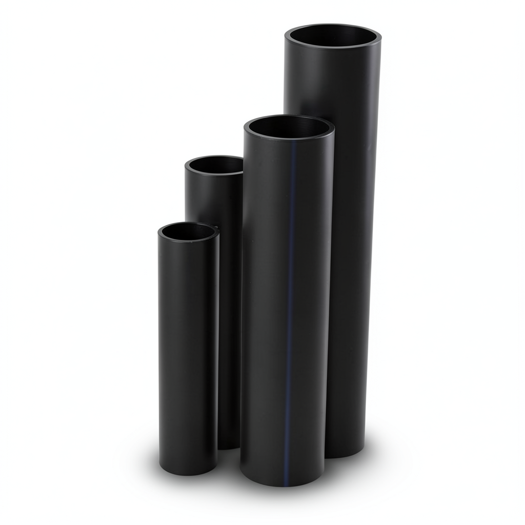 مواسير HDPE نسبة الأبعاد القياسية 26 قطر خارجي 400 مم سمك 15.3 مم لون أسود