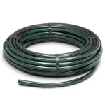 HDPE Plastic Coil Pipe PN 9.8 Bar PE 63 OD 32 mm SDR 9 Black with Green Stripes