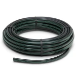 HDPE Plastic Coil Pipe Nominal Pressure 9.8 Bar PE63 OD 50 mm SDR 9 Black with Green Stripes
