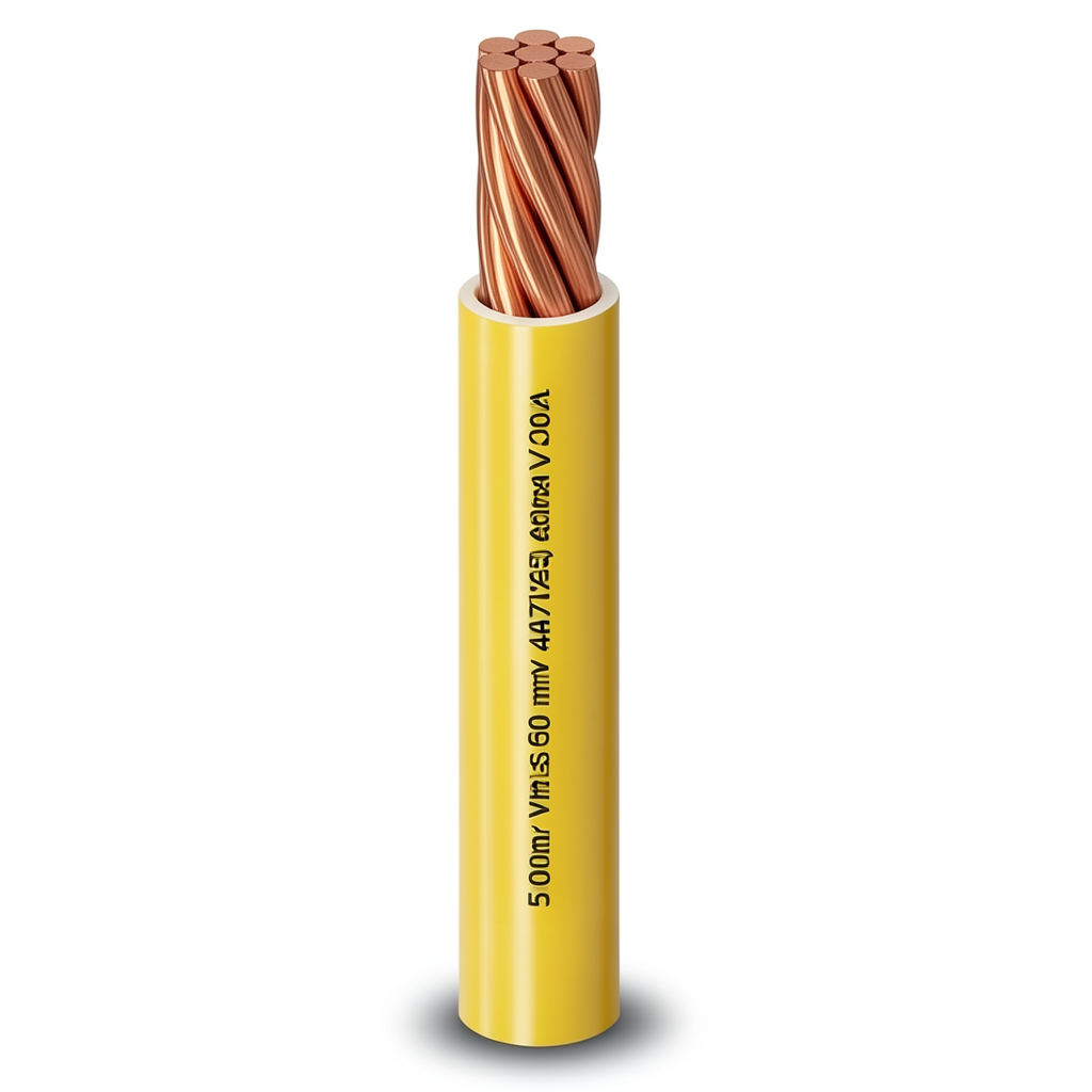 500mm² Single Wire 450/750V Stranded Copper Conductor Heat Resistant PVC Yellow | Al Fanar
