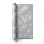 ورق جداري ايطالي، لون رمادي، تصميم ورود، مقاس 10 م×1.06م، موديل 81693