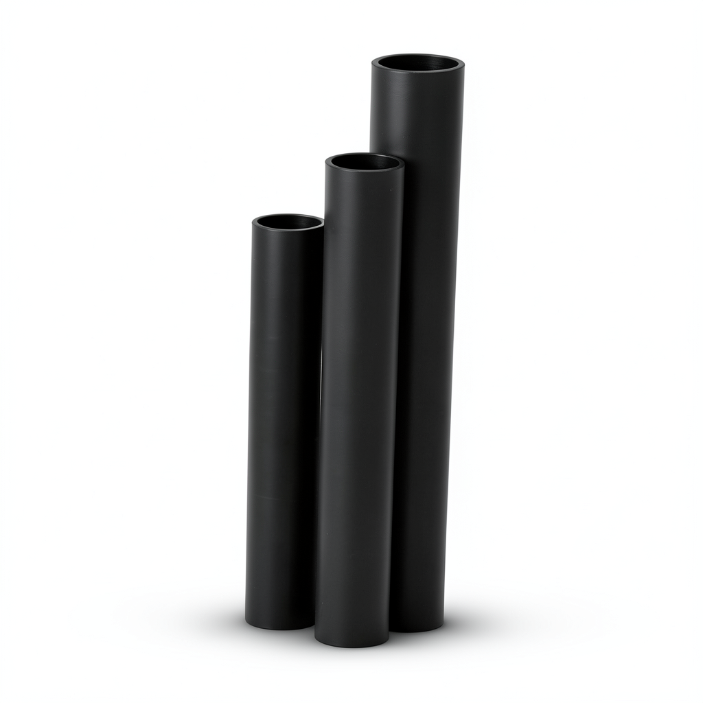 مواسير HDPE SDR 26 قطر خارجي 140 مم سمك 5.4 مم لون أسود