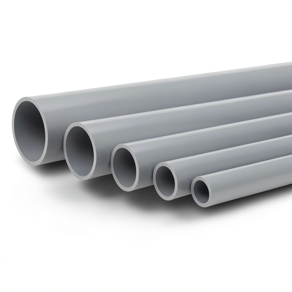 UPVC Pipes Nominal Pressure 4 Bar Outside Diameter 90 mm Thickness 1.8 mm Gray