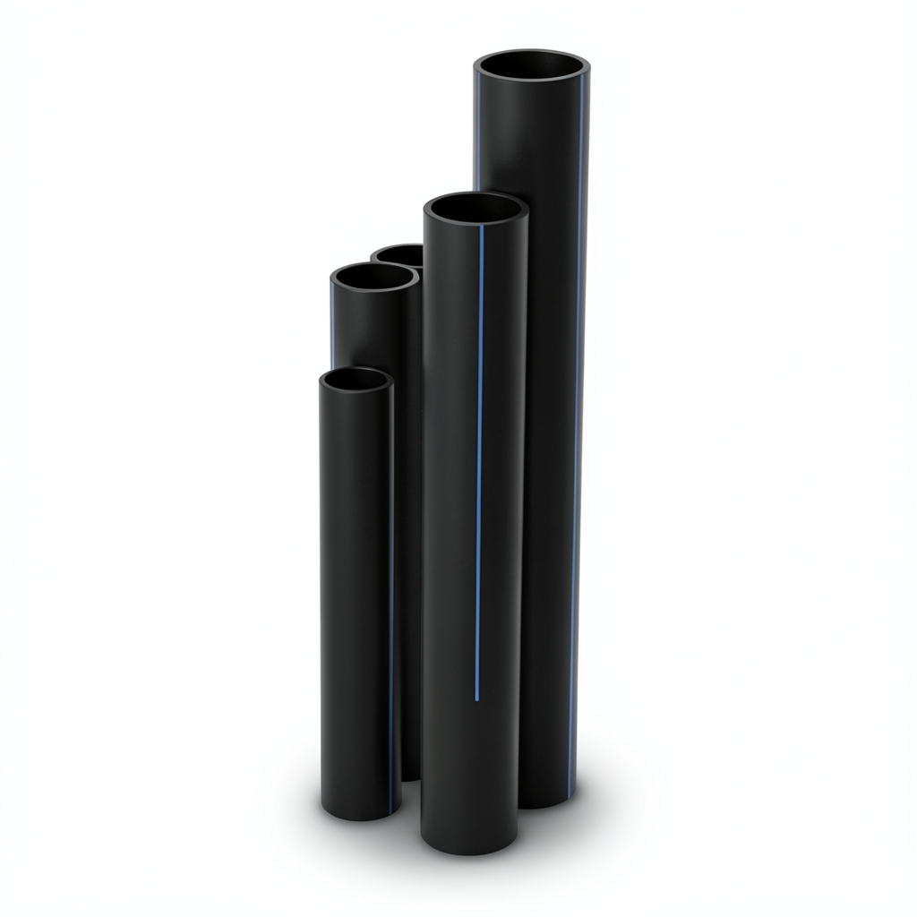 مواسير HDPE SDR 26 قطر خارجي 280 مم سمك 10.7 مم لون أسود