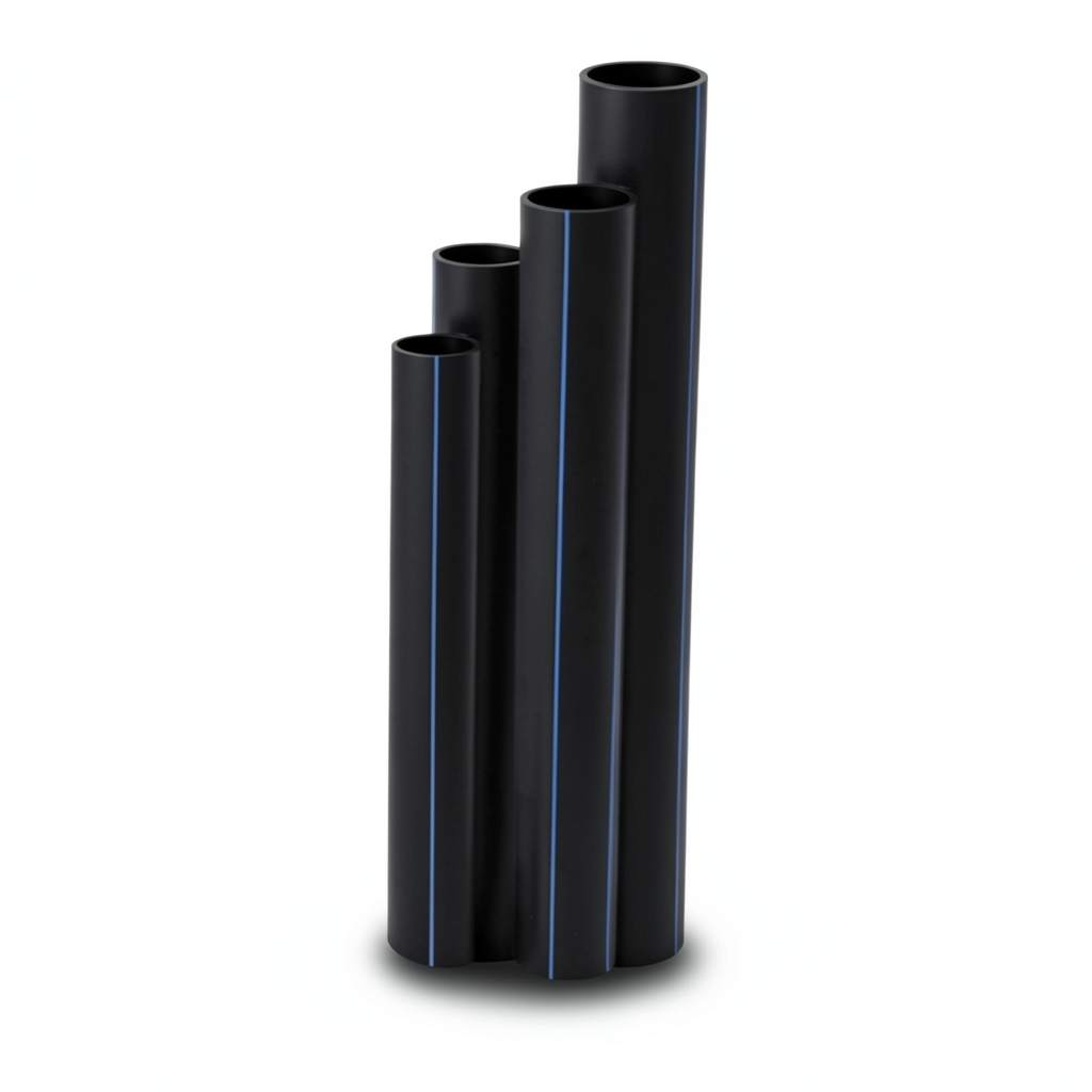 مواسير HDPE نسبة الأبعاد القياسية 26 قطر خارجي 355 مم سمك 13.6 مم أسود