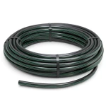 HDPE Plastic Coil Pipe Nominal Pressure 9.8 Bar PE63 25 mm SDR 9 Black with Green Stripes