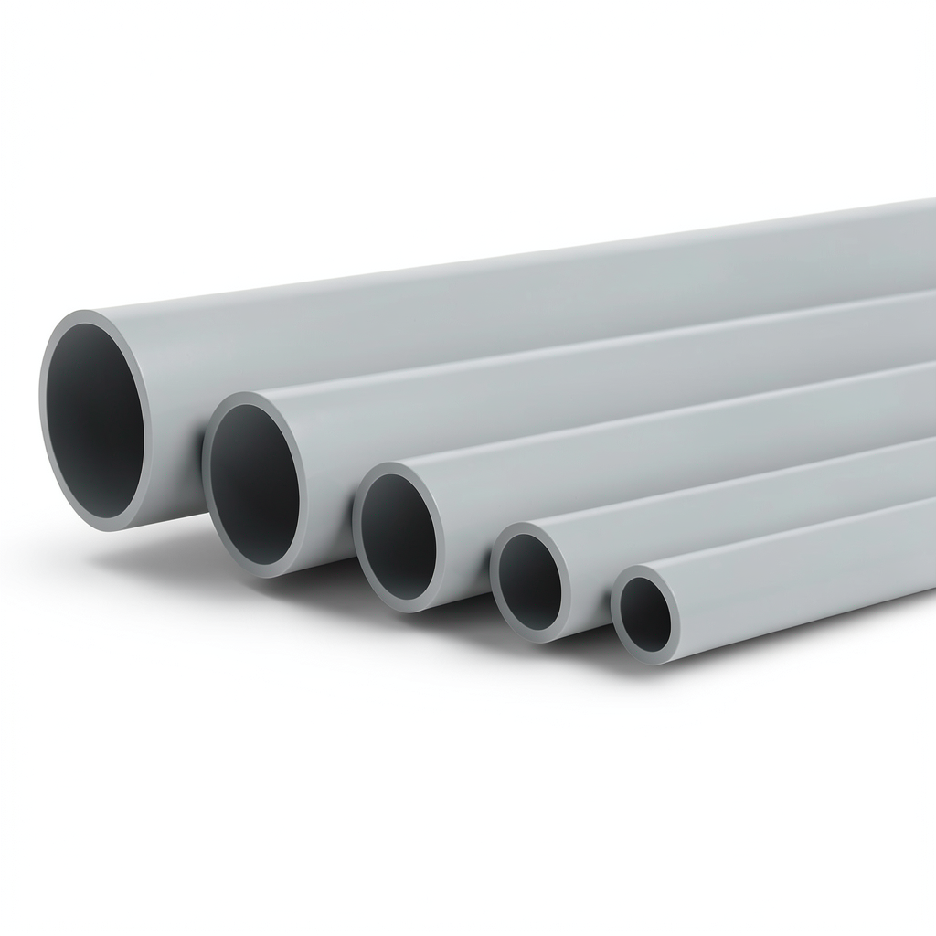 UPVC Pipes Nominal Pressure 4 Bar Outside Diameter 225 mm Thickness 4.5 mm Gray