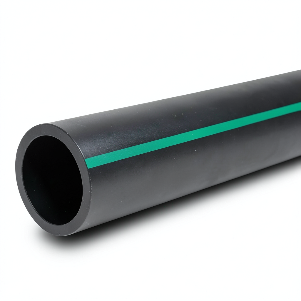 HDPE Plastic Pipe Pressure 6.2 Bar PE 63 Size 280 mm SDR 13.6 Black