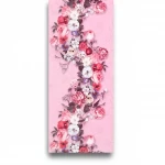 Floral wallpaper, pink color, length 10 m, width 0.53 m, model 17792  