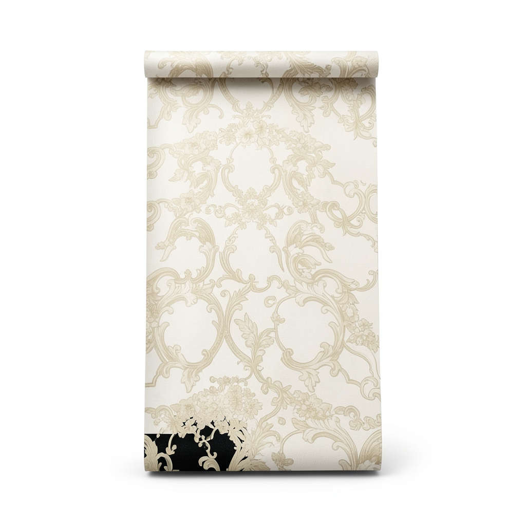 Classic Wallpaper Length 10m, Width 0.70m, Light Beige Color, Model rc16071