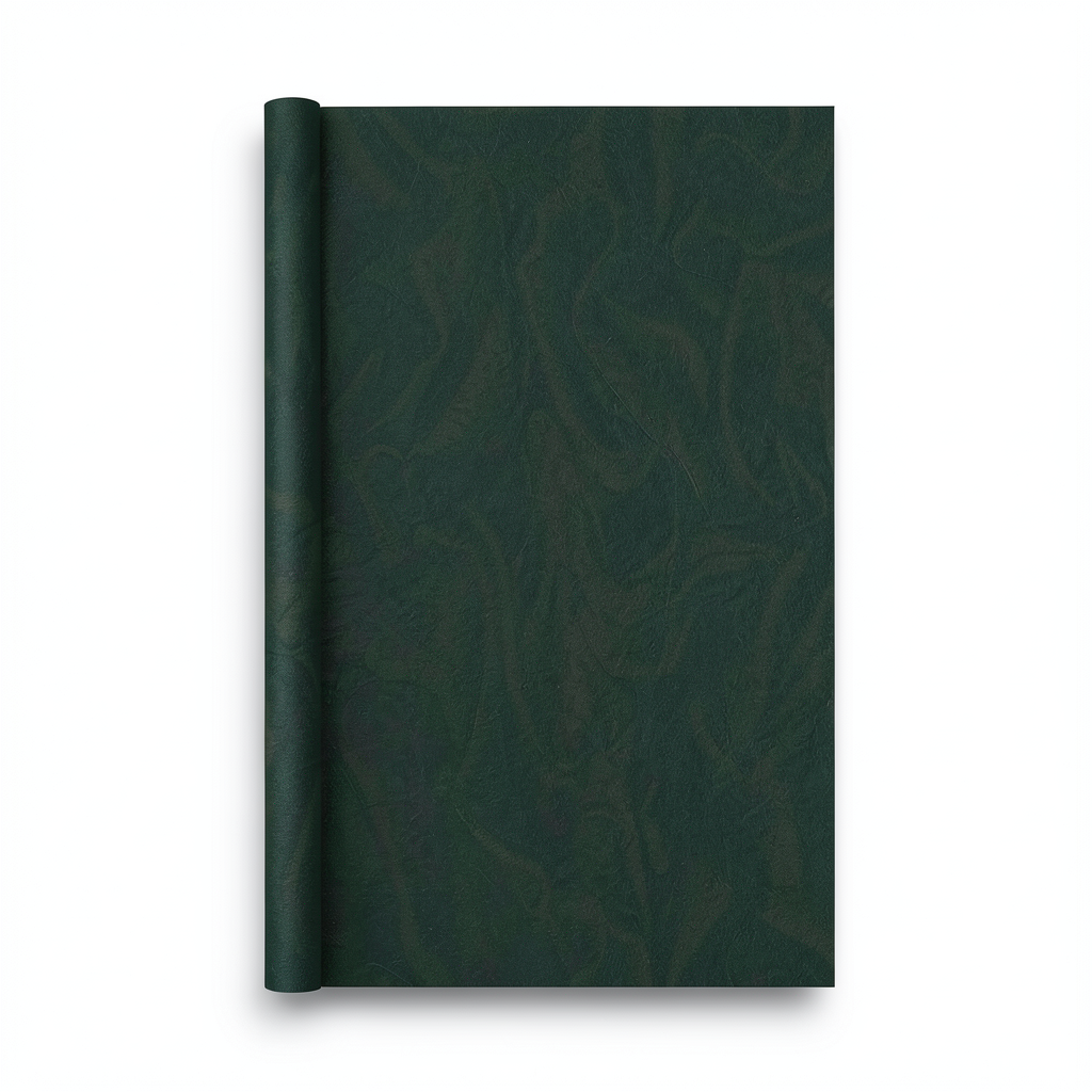 Italian Wallpaper Patterned Design 10 m x 1.06 m Dark Green, Model 81868