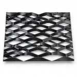 Hot Rolled (Black) Steel Expanded Metal Mesh  [Mazyoon] Thickness 2 mm Width 2.44  meter Length 4 meter | Bait Al Tatawor Company