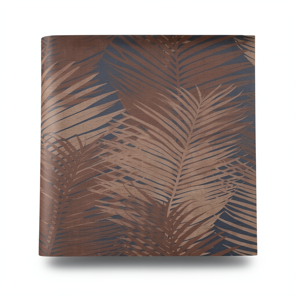 Italian Leaf Patterned Wallpaper 10m x 0.73m Brown, Model 45101