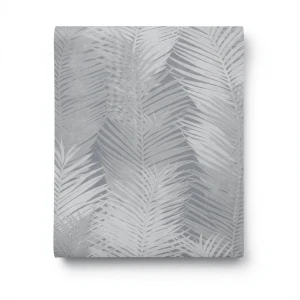 Italian Leaf Patterned Wall Covering 10m x 0.73m Gray, Model 45102