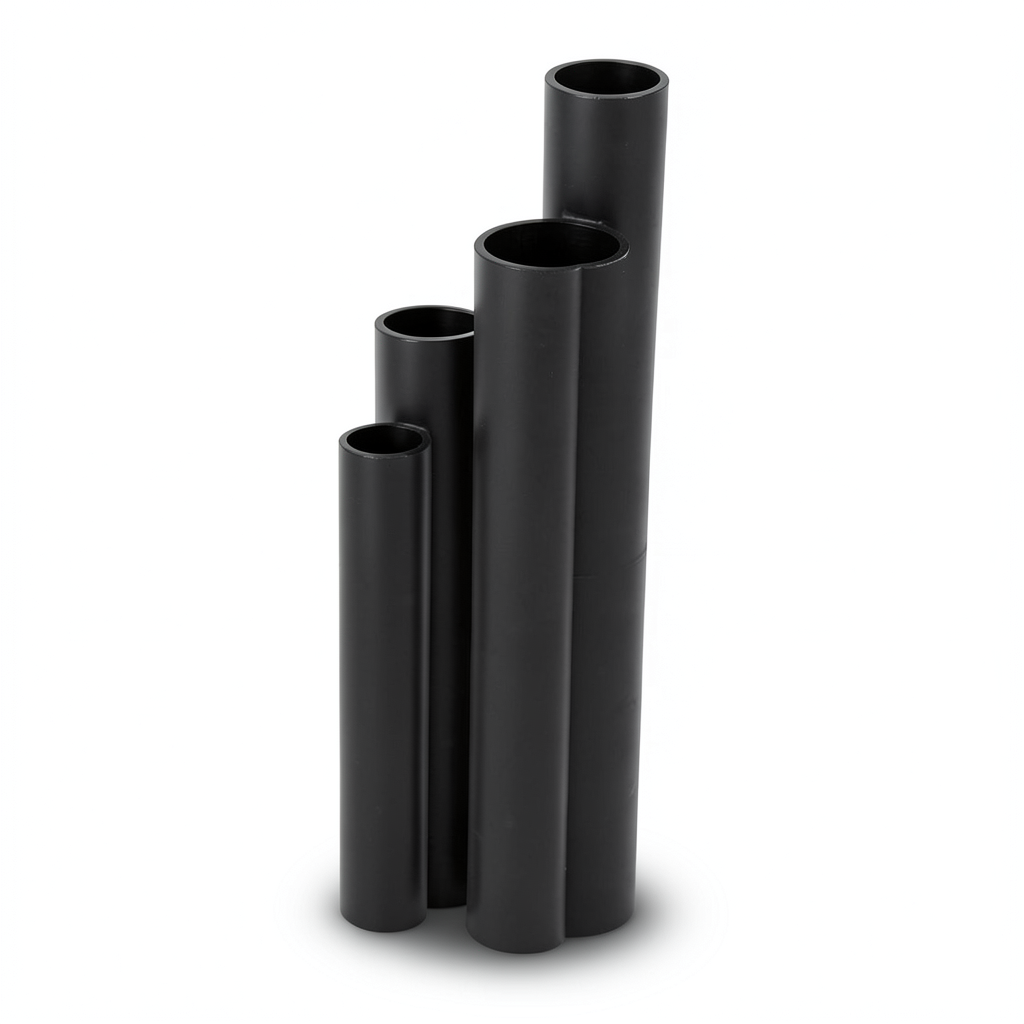 مواسير HDPE نسبة الأبعاد القياسية 11 قطر خارجي 180 مم سمك 16.4 مم أسود