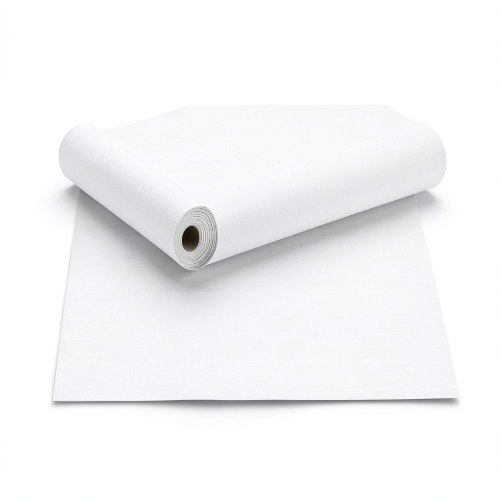 Plain Wall Covering 10m x 0.53m White Color, Model 33380