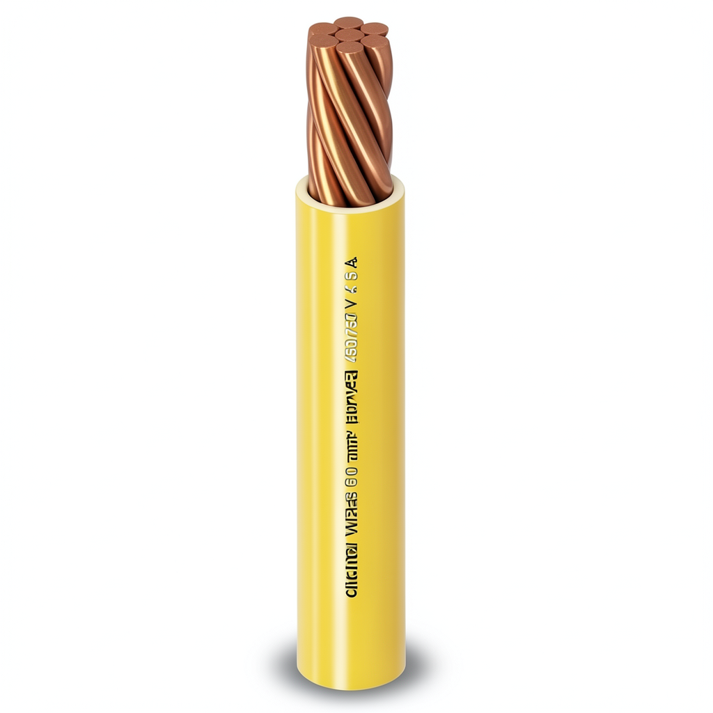 400mm² Stranded Copper Wire 450/750V, Heat Resistant PVC Insulated, Yellow | Al Fanar