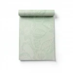 Floral wall covering pale green color, length 10m, width 1.06m, model 700042