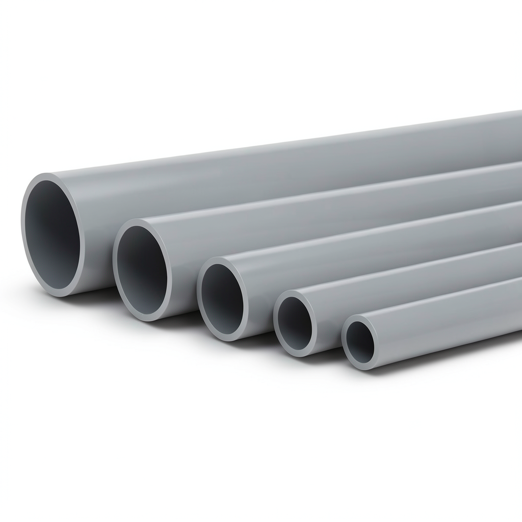 UPVC Pipes Nominal Pressure 2 Bar Outside Diameter 200 mm Thickness 1.8 mm Gray