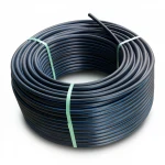 HDPE Plastic Coil Pipe  PN 3.2 Bar [PE 100] Outside Diameter 90 mm  SDR 41  Color Black with Blue Stripes | Almona Factory