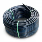 HDPE Plastic Coil Pipe  PN 3.2 Bar [PE 100] Outside Diameter 125 mm  SDR 41  Color Black with Blue Stripes | Almona Factory