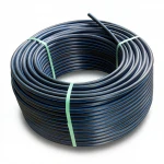 لفة أنابيب HDPE ضغط  3.2 بار [PE 100] قطر خارجي 63 مم  SDR 41  لون اسود مع خط ازرق | مصنع المنى