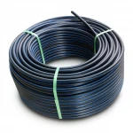 لفة أنابيب HDPE ضغط  3.2 بار [PE 100] قطر خارجي 125 مم  SDR 41  لون اسود مع خط ازرق | مصنع المنى