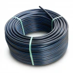 لفة أنابيب HDPE ضغط  3.2 بار [PE 100] قطر خارجي 140 مم  SDR 41  لون اسود مع خط ازرق | مصنع المنى