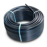 لفة أنابيب بولي ايثيلين عالي الكثافة ضغط  3.2 بار [PE 100] قطر خارجي 160 مم  SDR 41  لون اسود مع خط ازرق | مصنع المنى