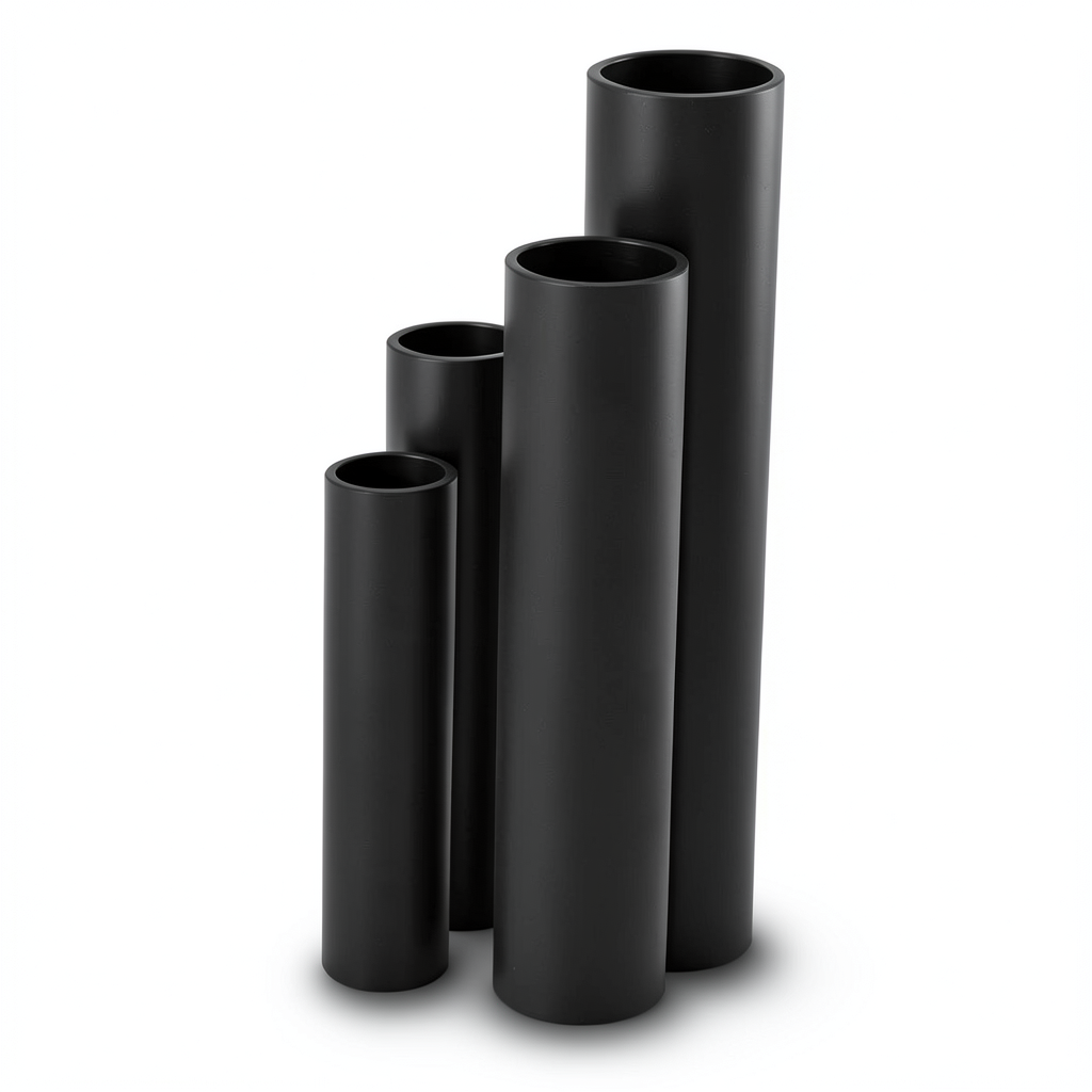 مواسير HDPE SDR 13.6 قطر خارجي 25 مم سمك 1.9 مم لون أسود