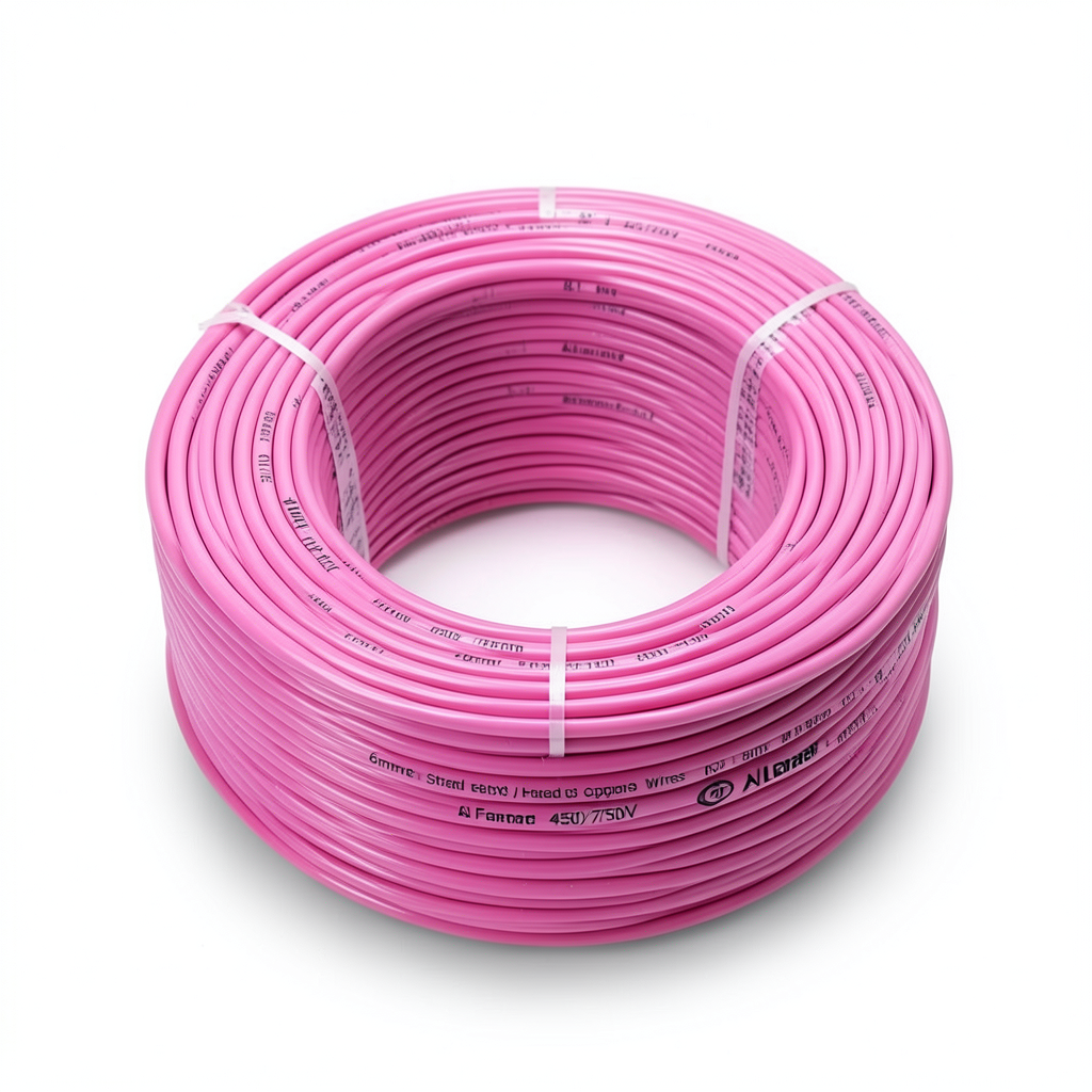 6mm Stranded Copper Wire Heat Resistant PVC Insulated 450/750V 300 feet Pink | Al Fanar