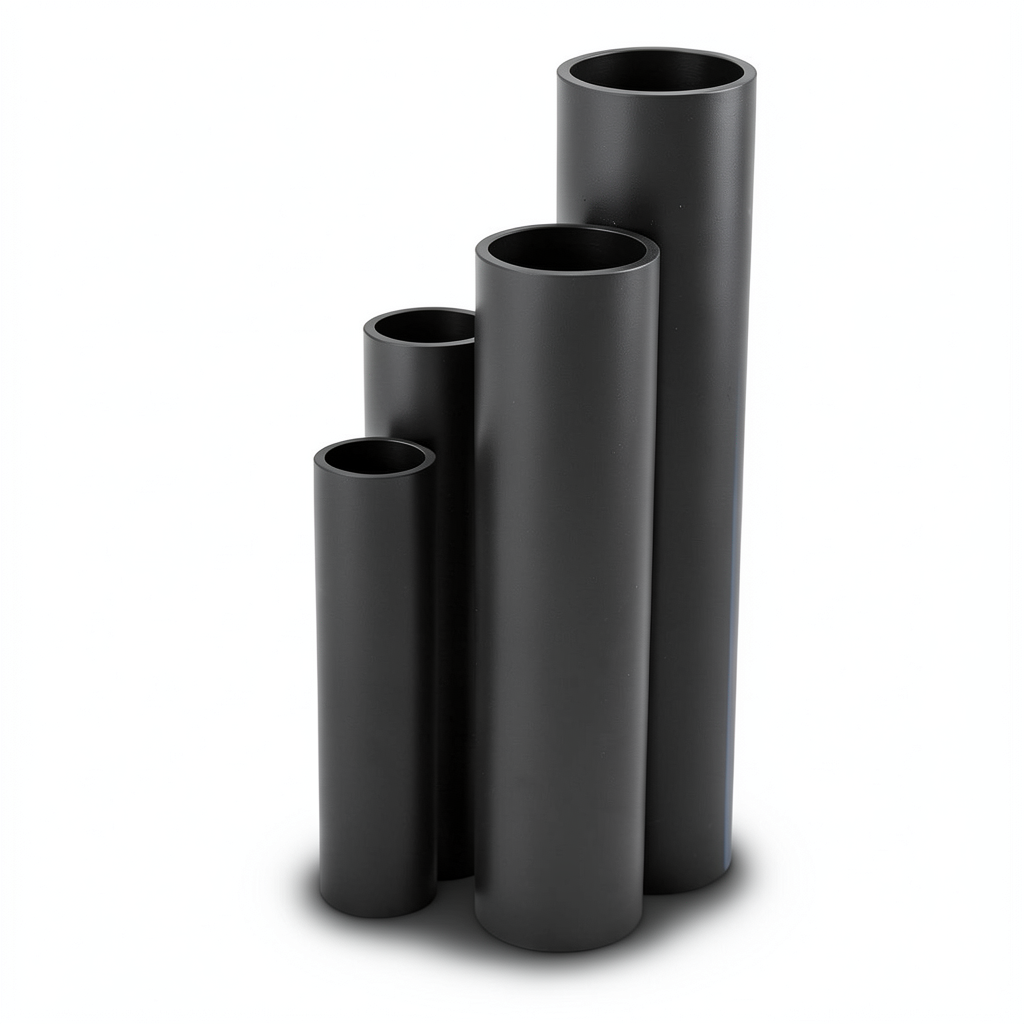 مواسير HDPE نسبة الأبعاد القياسية SDR 11 قطر خارجي 160 مم سمك 14.6 مم لون أسود