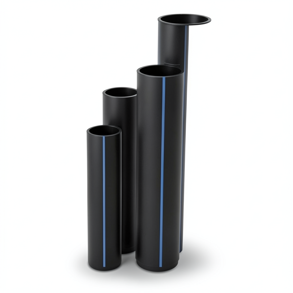 مواسير HDPE SDR 17.6 قطر خارجي 75 مم سمك 4.3 مم لون أسود