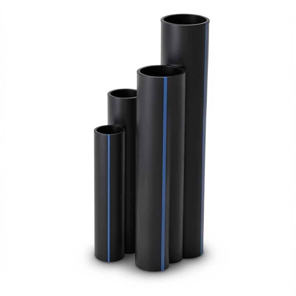 مواسير HDPE نسبة الأبعاد القياسية 11 قطر خارجي 450 مم سمك 40.9 مم أسود