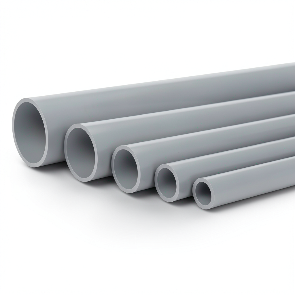 UPVC Pipes Nominal Pressure 6 Bar Outside Diameter 40 mm Thickness 1.8 mm Gray Color