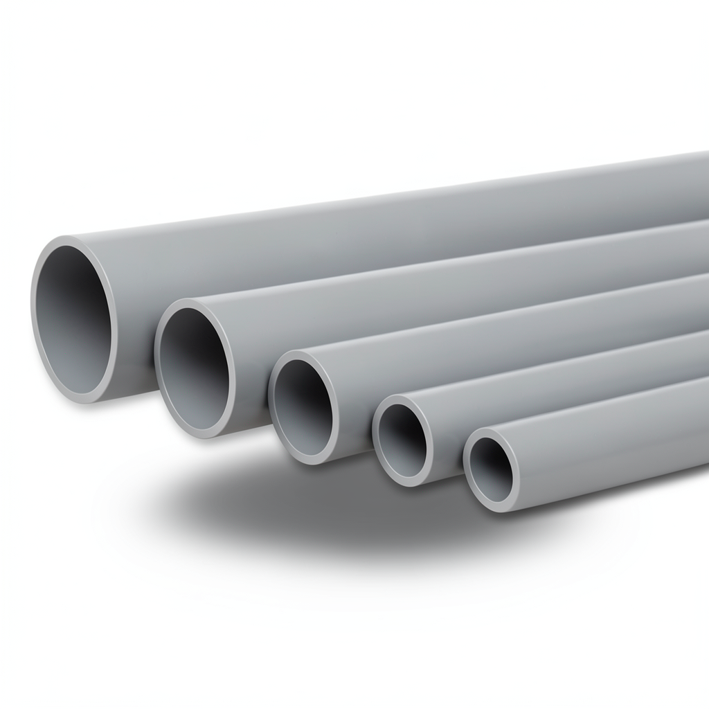 UPVC Pipes Nominal Pressure 2 Bar Outside Diameter 250 mm Thickness 2.0 mm Gray