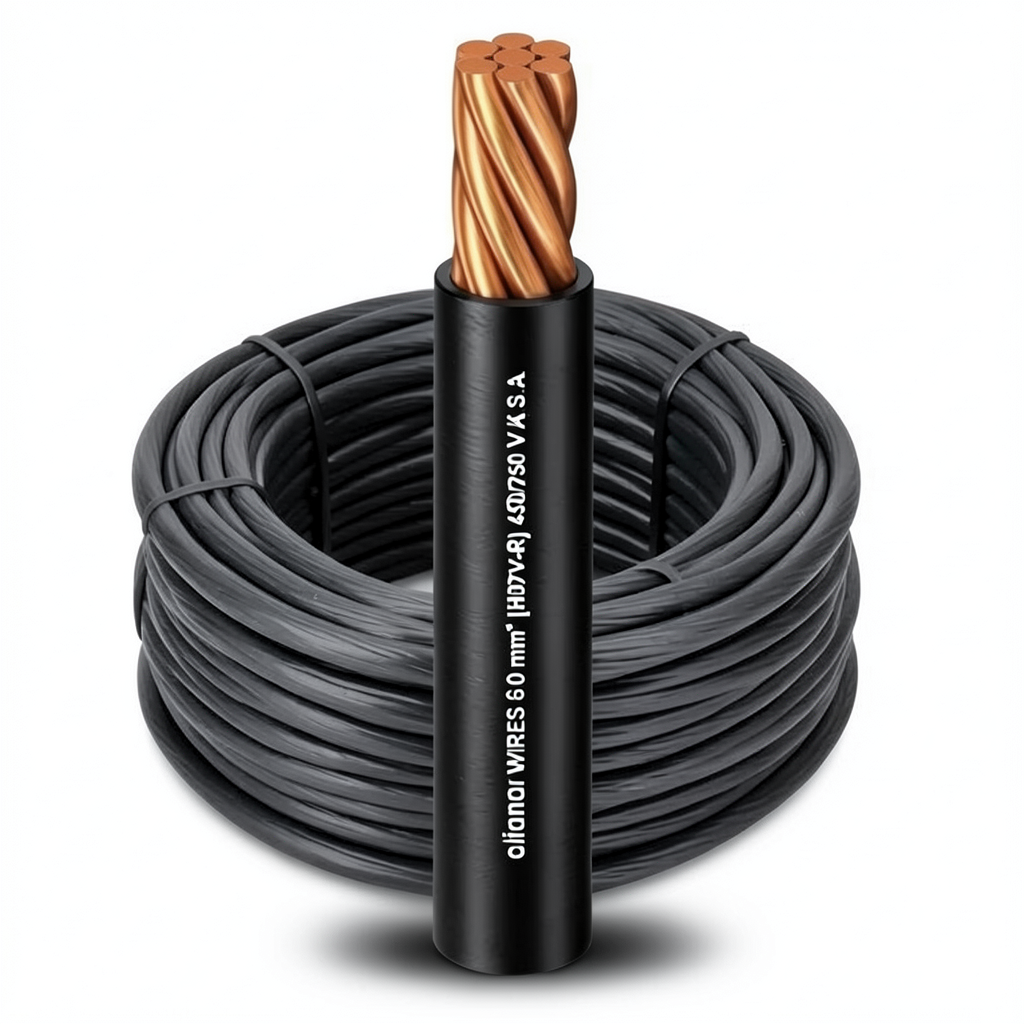 سلك كهرباء نحاس مجدول من الفنار 300 مم2 مقاوم للحرارة 450/750 فولت لفة 100 ياردة عزل PVC