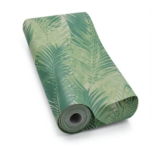 Leaf Patterned Wallpaper 10m x 0.73m Green Color, Model 45104