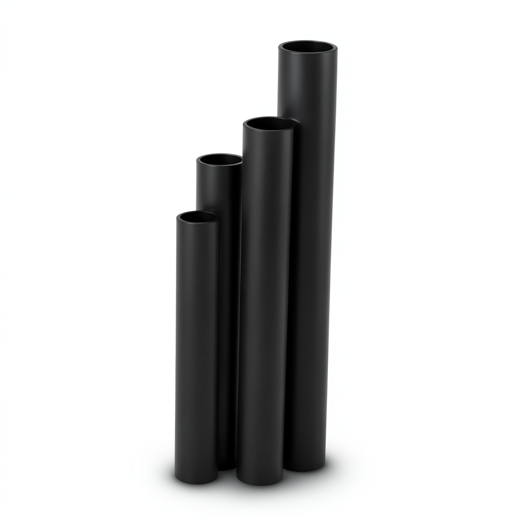 مواسير HDPE نسبة الأبعاد القياسية SDR 13.6 قطر خارجي 90 مم سمك 6.7 مم أسود
