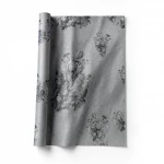 Floral wallpaper, gray color, length 10 m, width 0.53 m, model 17805  
