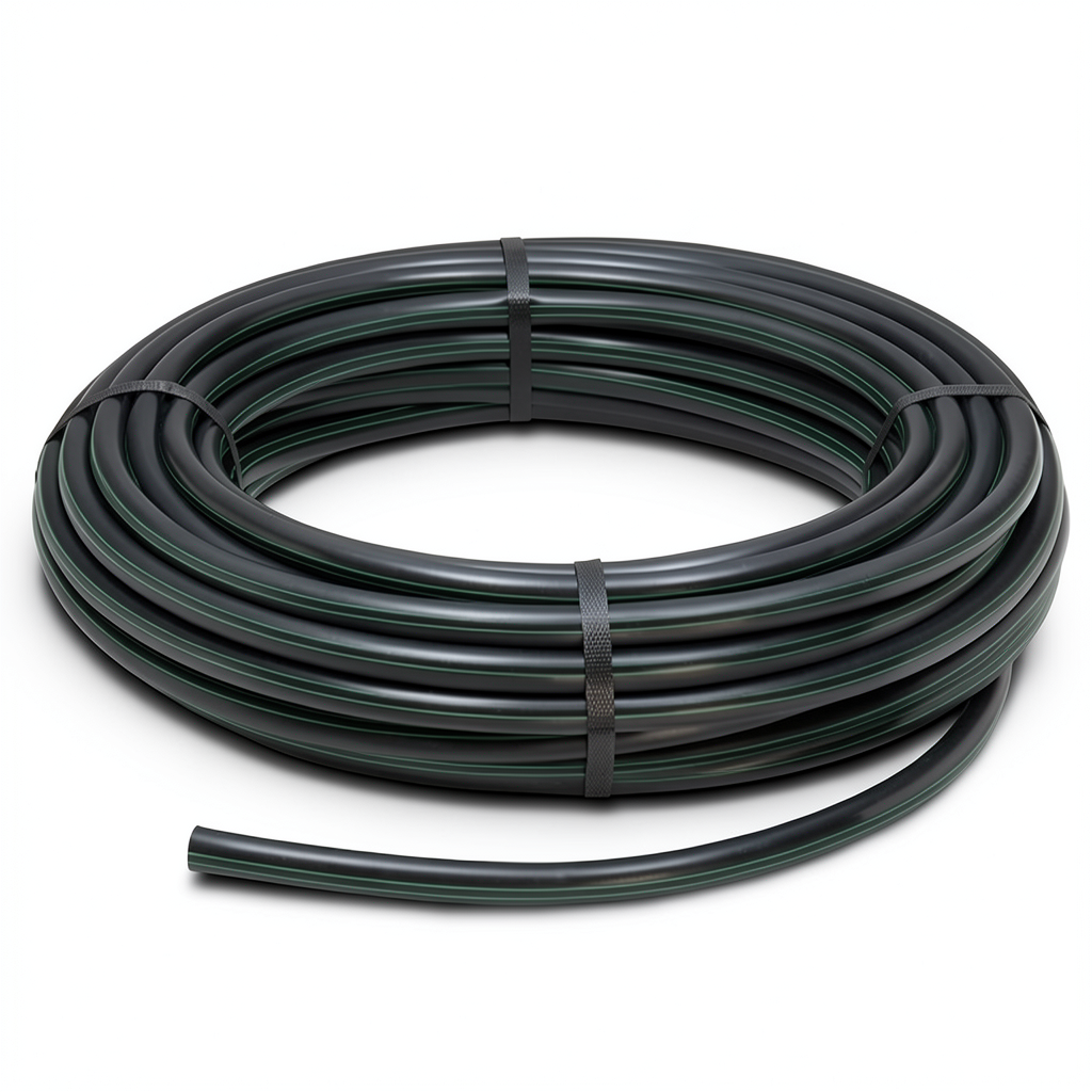 HDPE Plastic Coil Pipe PN 15.7 Bar PE 63 25 mm SDR 6 Black