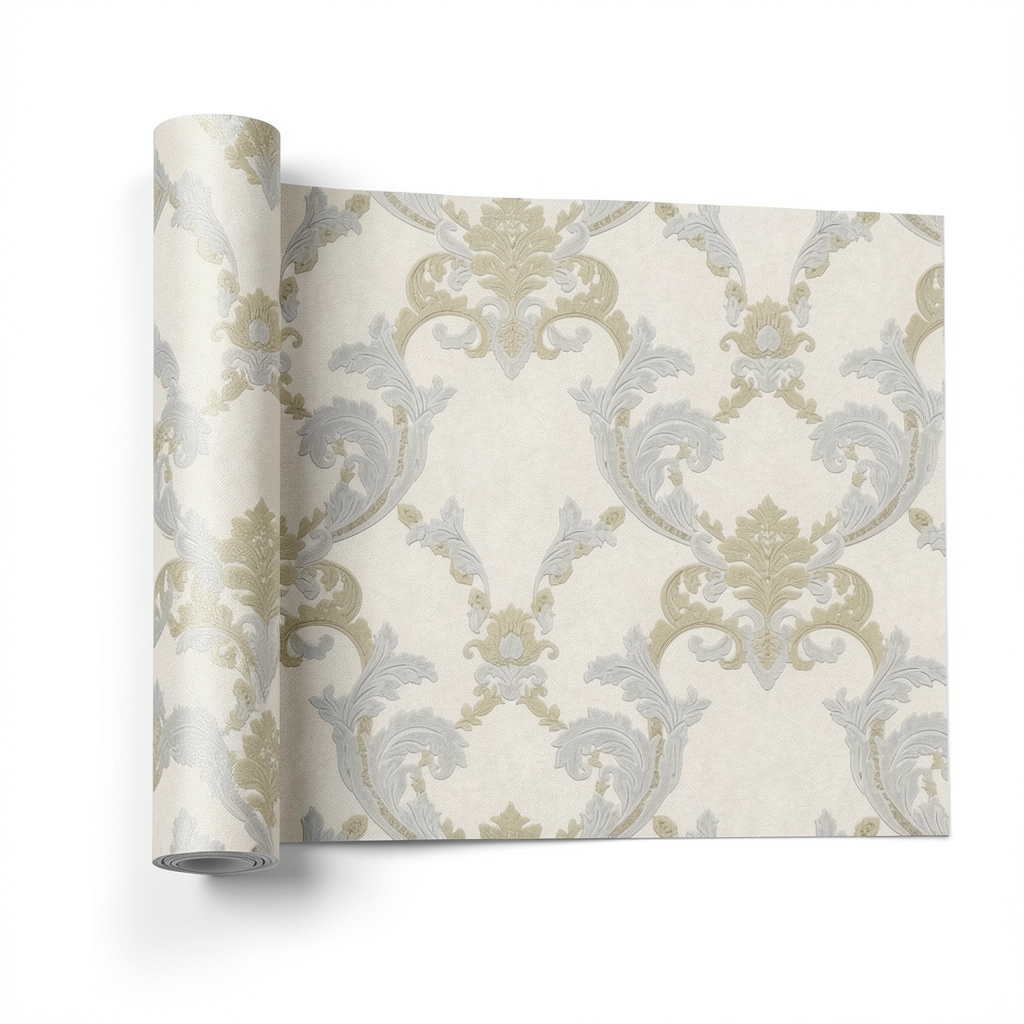 Wallpaper Classic Design 10 m x 1.06 m Light Beige, Model 81857