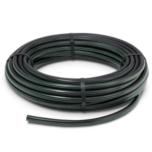 لفة أنابيب HDPE ضغط 15.7 بار PE 63 قطر خارجي 16 مم SDR 6 لون أسود